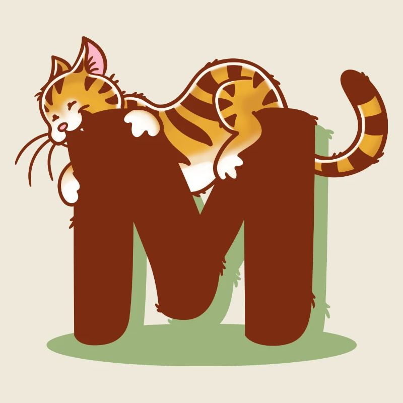 Katze Buchstabe M