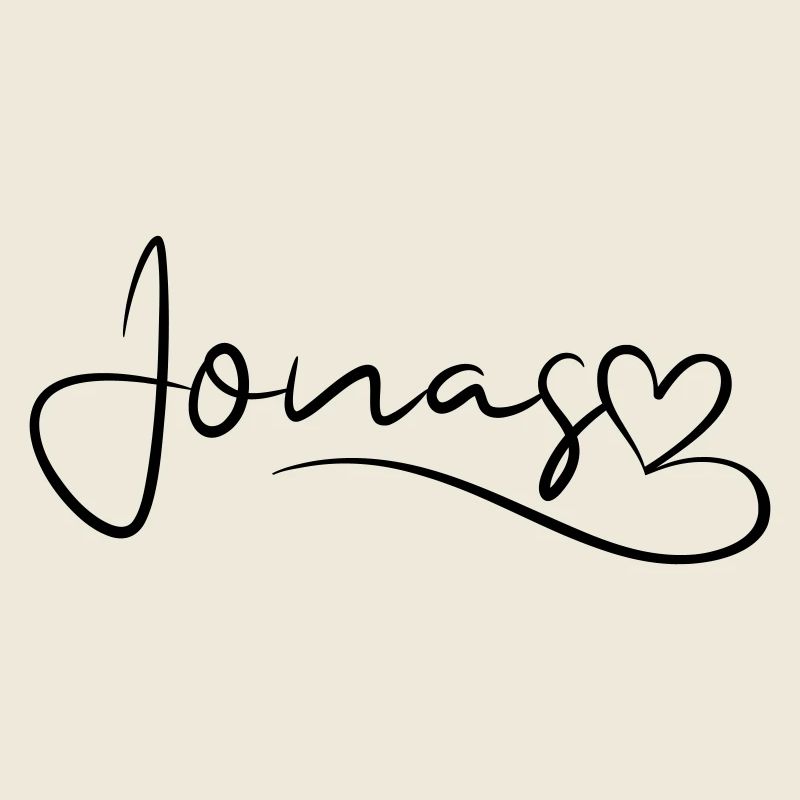 Jonas Surname First Name Heart Decor