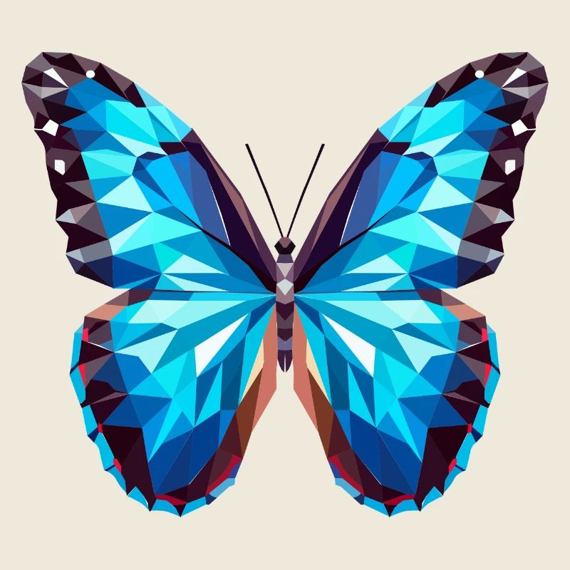 Papillon bleu - Inspiré du papillon Morpho