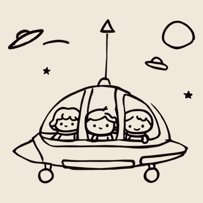 Petit équipage d’OVNI dans l’espace