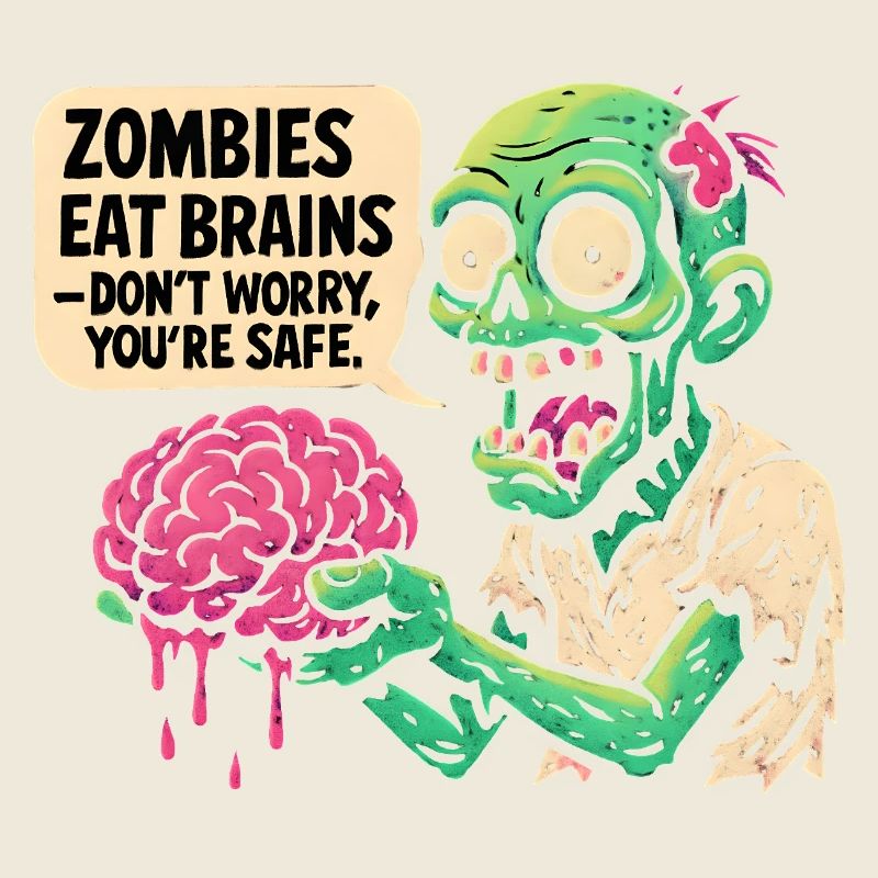 Zombie Brain Fun Retro