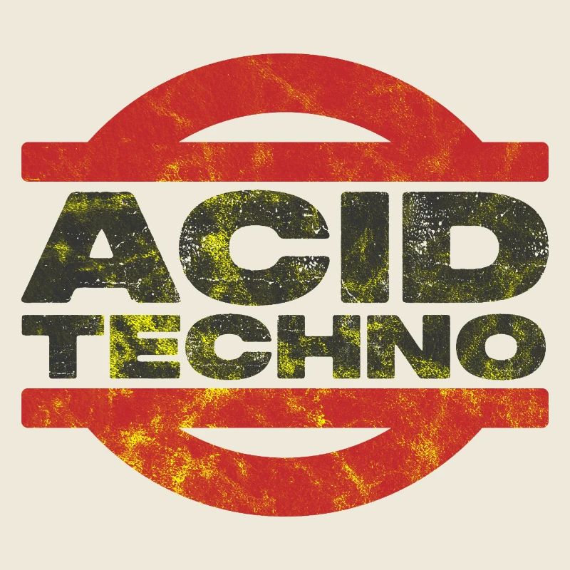 Distressed Acid Techno Logo Tee