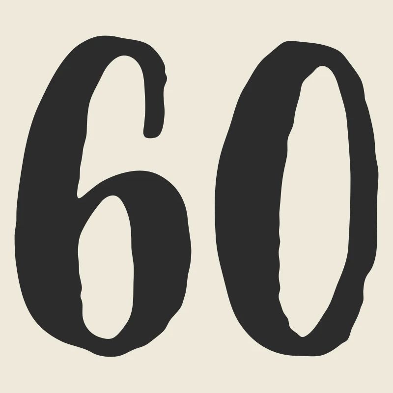 60th Birthday Years Number Number Gift