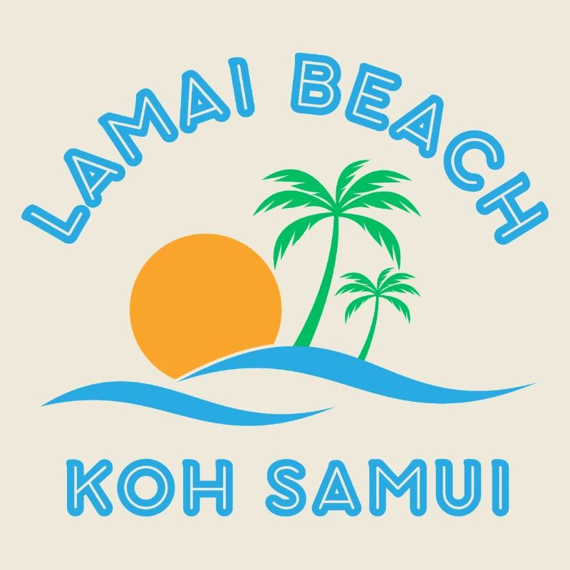 Coucher de soleil de la plage de Lamai Koh Samui