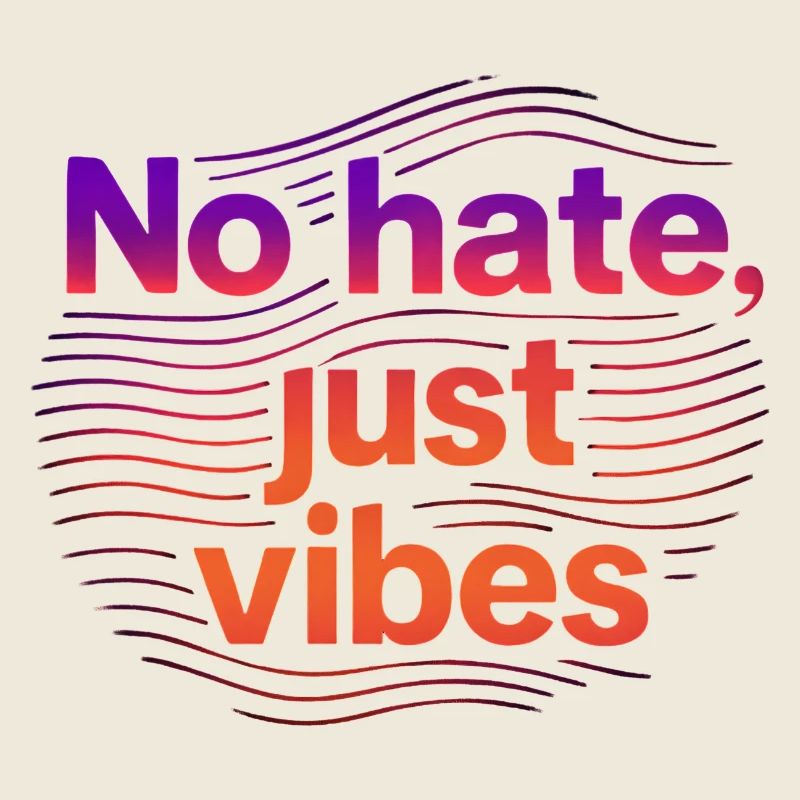 Colorful Waves Graphic No hate just vibes
