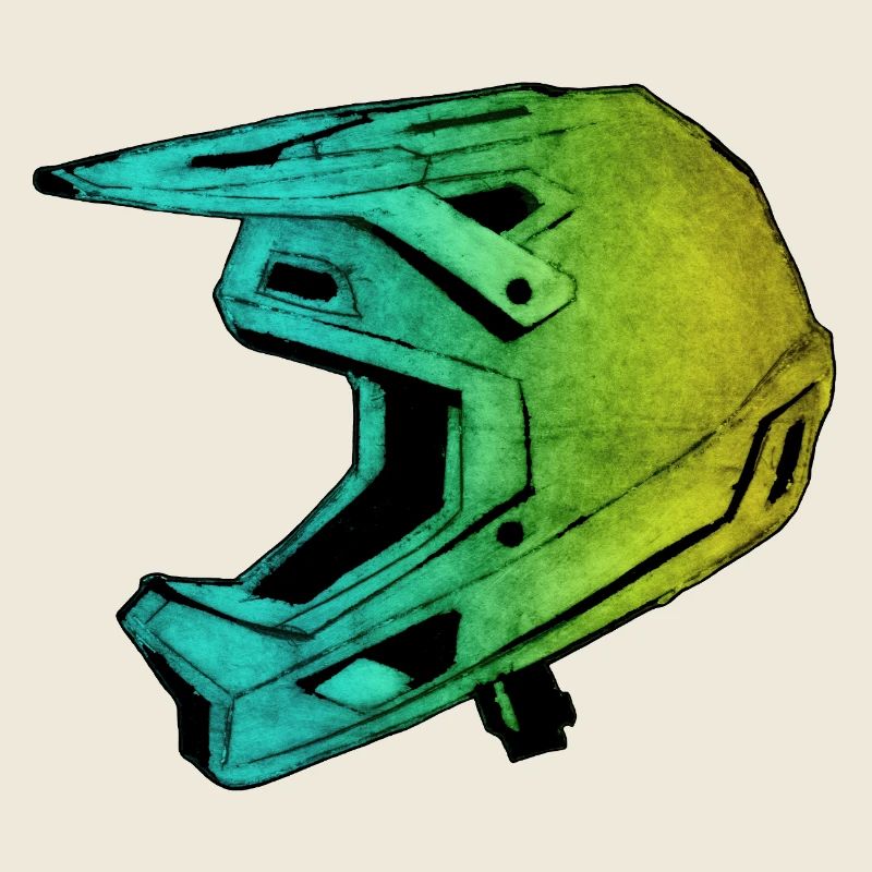MTB FullFace Helmet - Hand Carved Printable