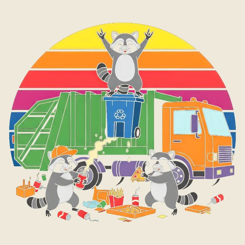 Recycling-Räuber im Regenbogen