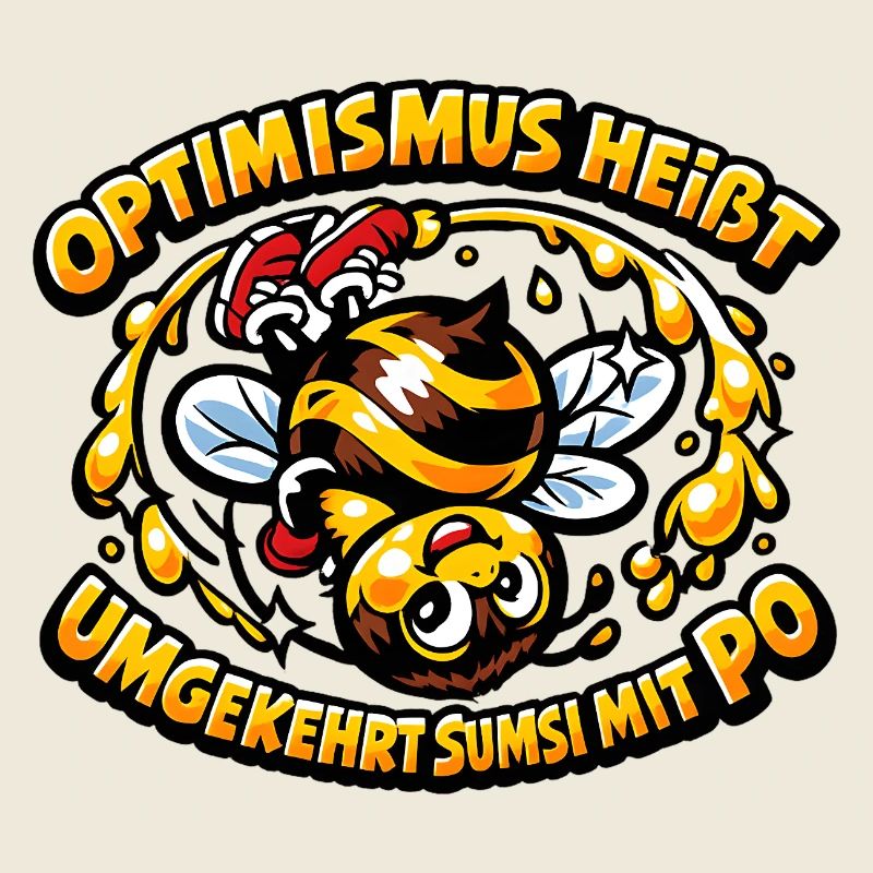 Optimismus-Biene mit Honigträumen