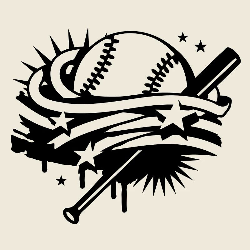 Baseball und ein Baseballschläger