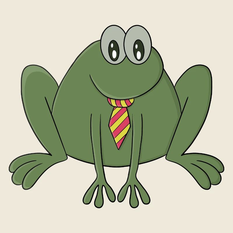 Grenouille avec une cravate