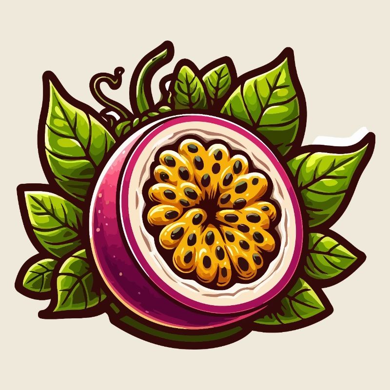 Illustration de Fruit de Passiflore Exotique
