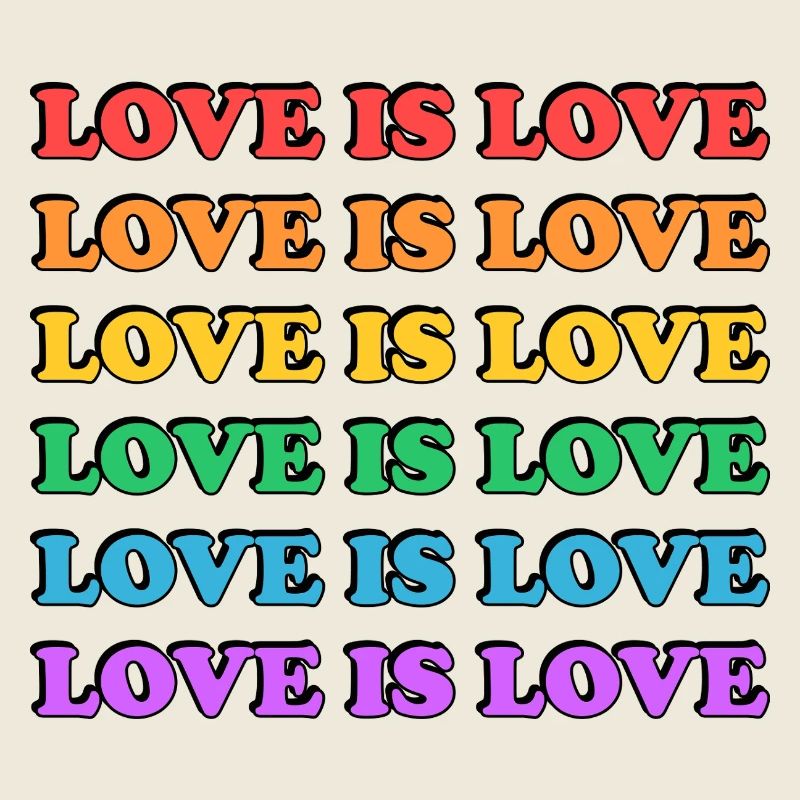 Rainbow  Live and Let Live Typography