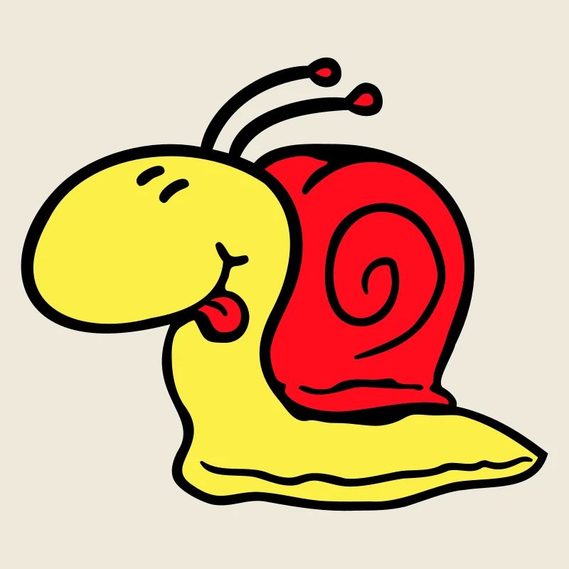 Escargot effronté langue sortant rapidement petit