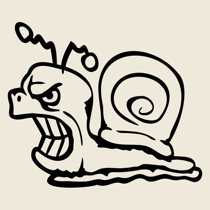 Snail Evil Angry Attack Teeth Grinding Sour