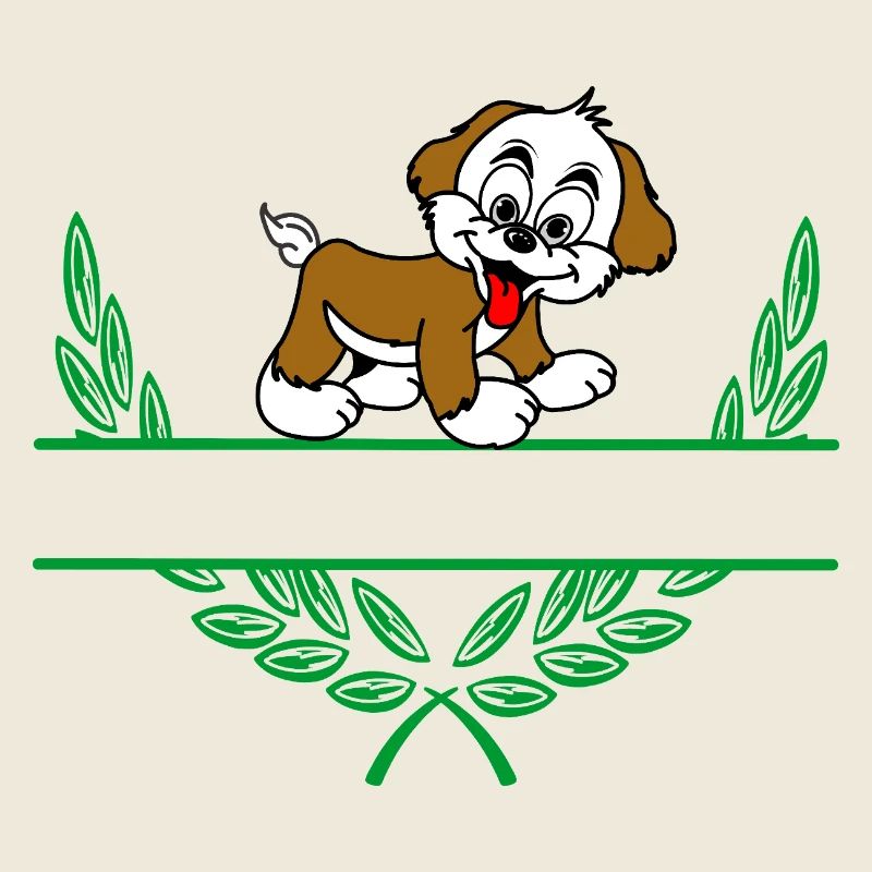 Couronne de laurier pour chien avec espace de noms