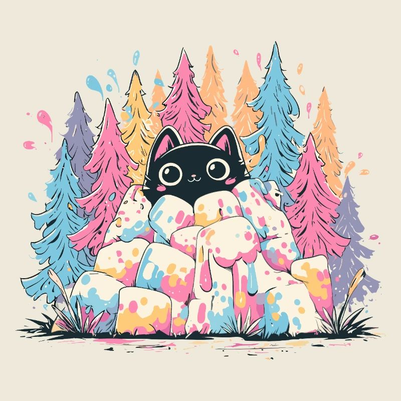 Chaton dans la forêt de couleurs Steinmeer