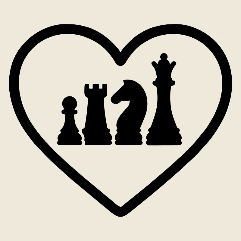 Pions d’échecs cœur
