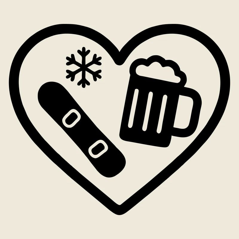 Heart Snowboard Bier