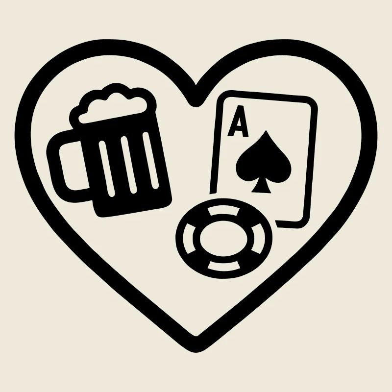 Heart Poker Beer