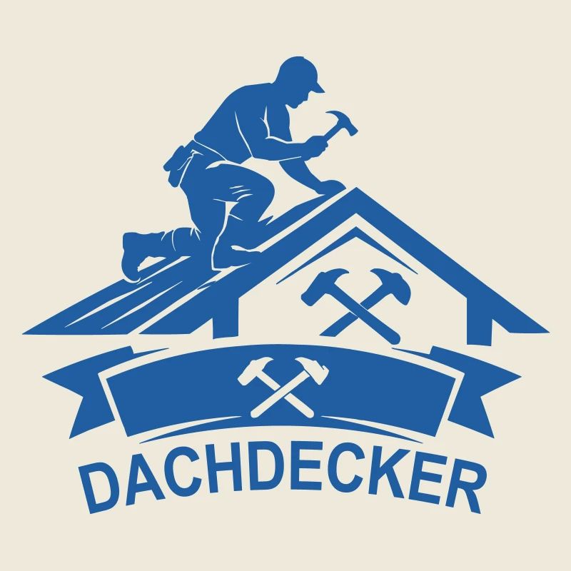Dachdecker Arbeit Silhouette