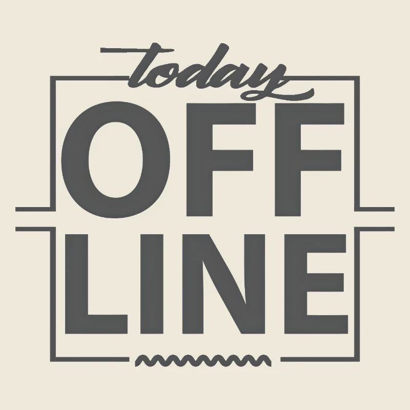 Today Offline Design Statement Spruch Minimal