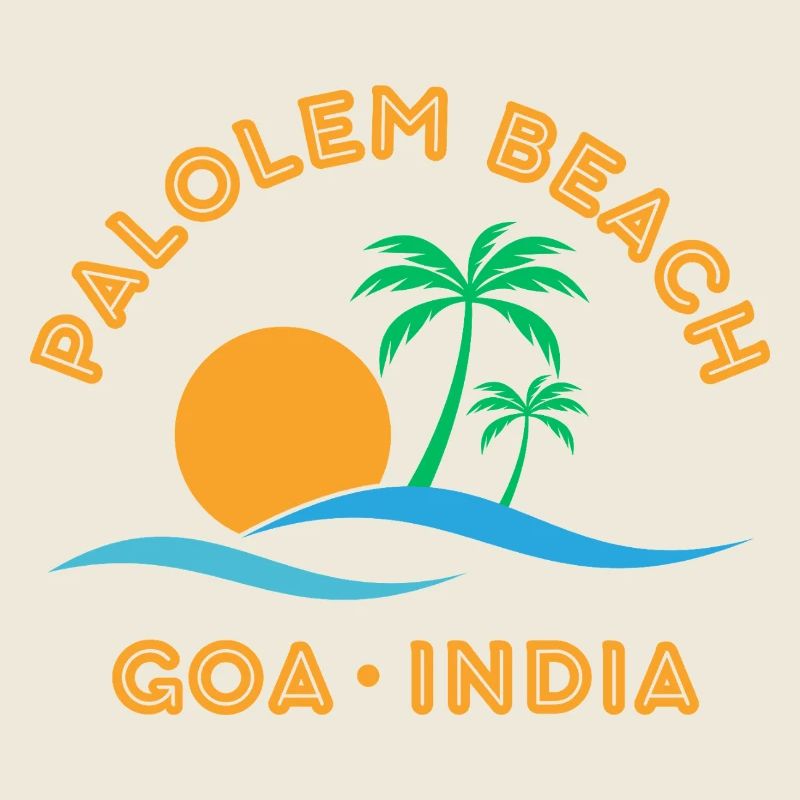 Palolem Beach Goa India Coucher de soleil