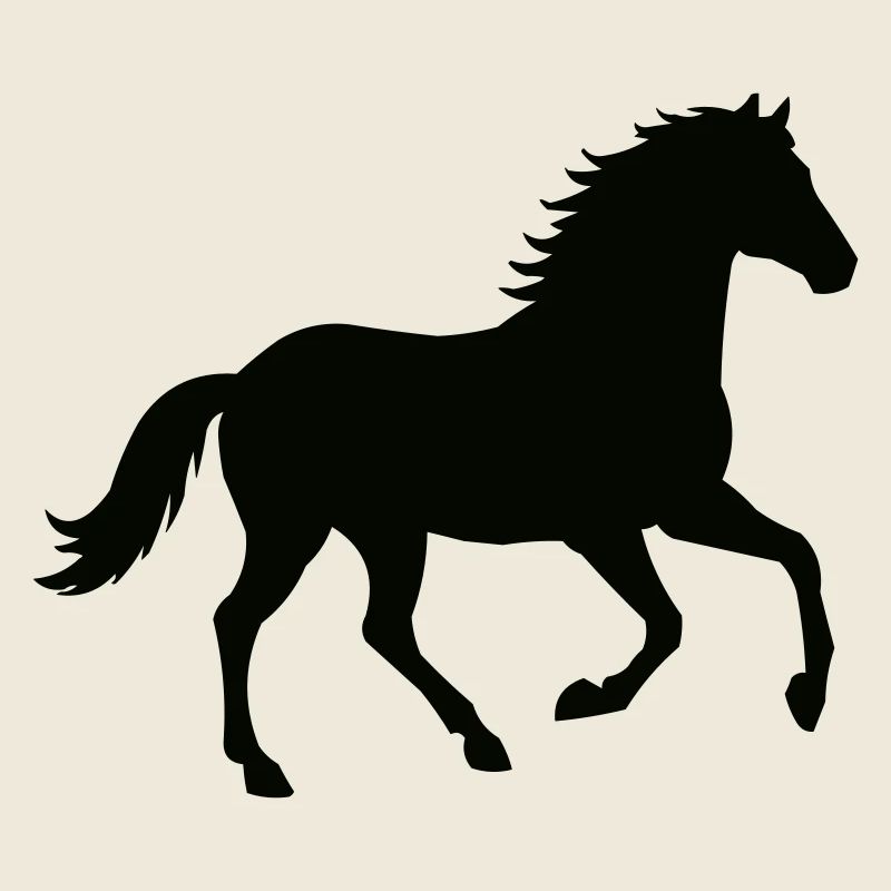 Horse silhouette at a gallop
