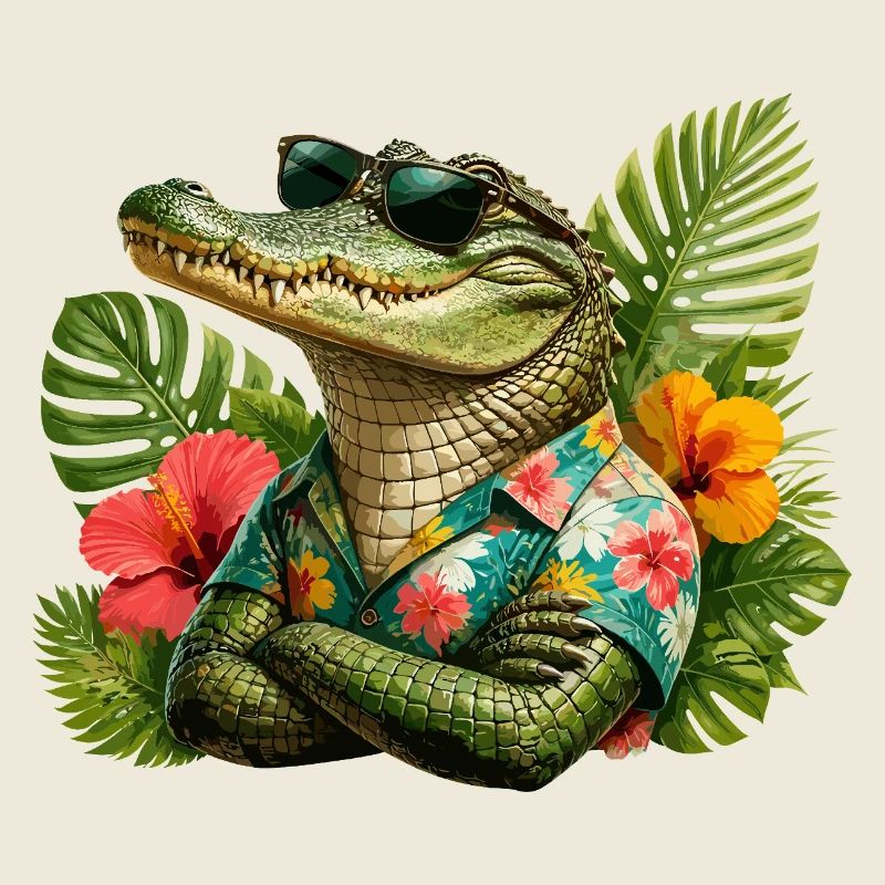 Look hawaïen d’alligator