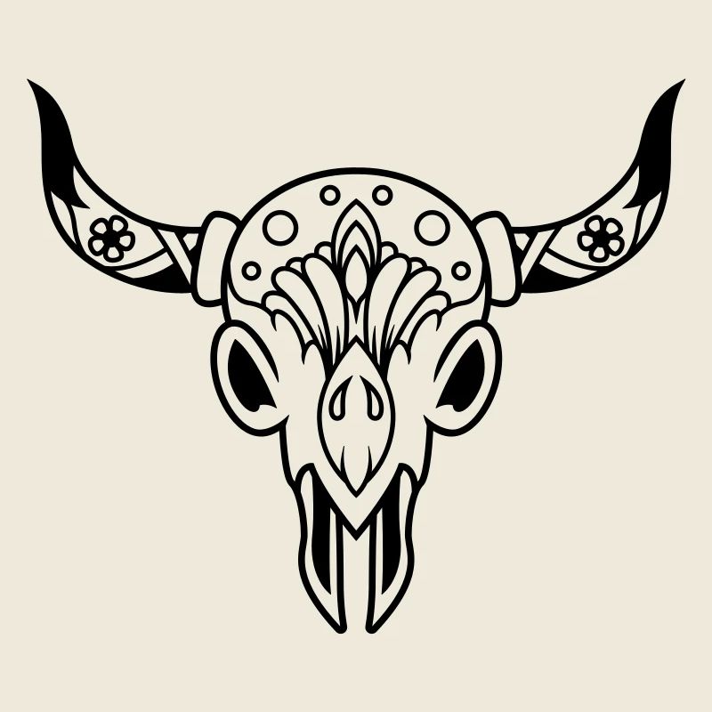 Schädel mit Hörnern