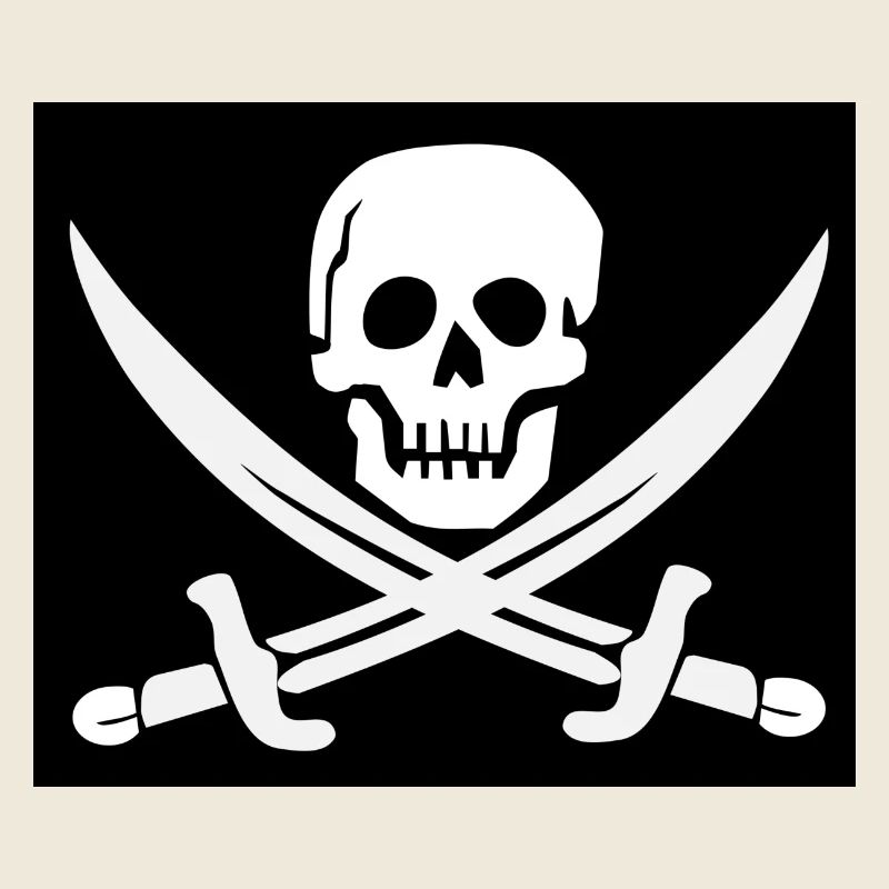 Crâne et épées Pirate Emblem