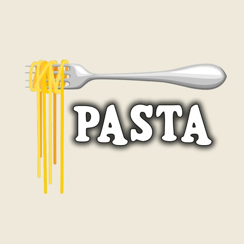 Illustration von Spaghetti mit Gabel