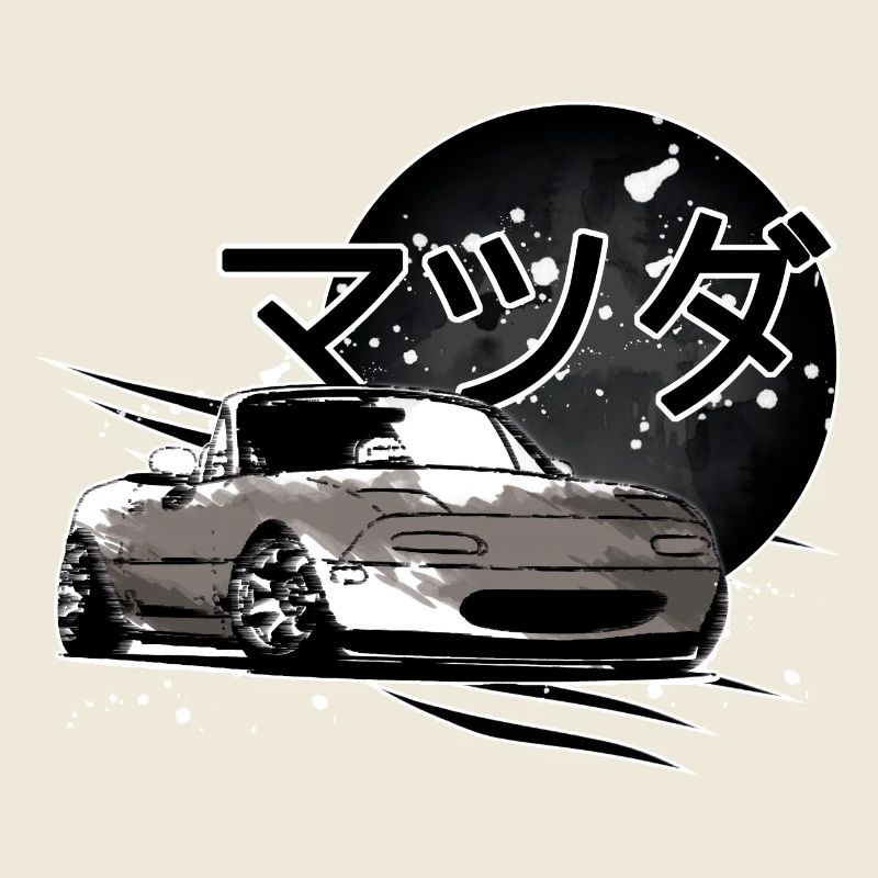Japanese car Miata Mx5 gray