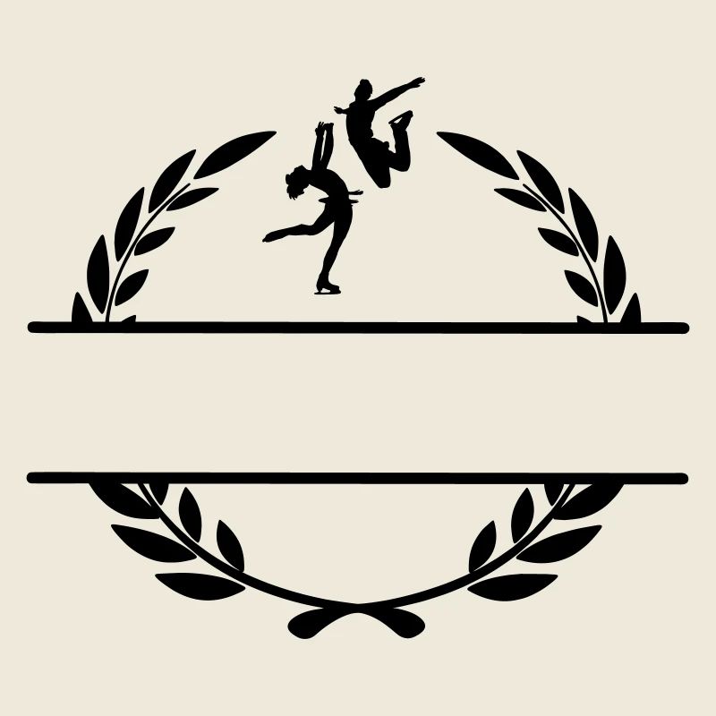 Eistanz oder Eiskunstlauf im Lorbeerkranz