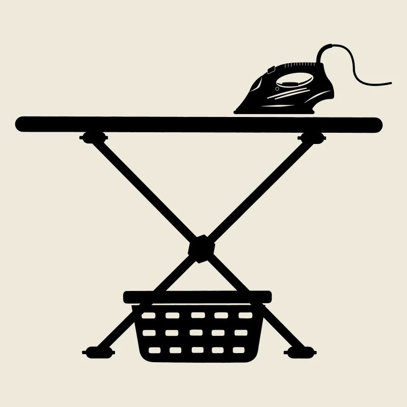 Srichplak en fer et panier à linge