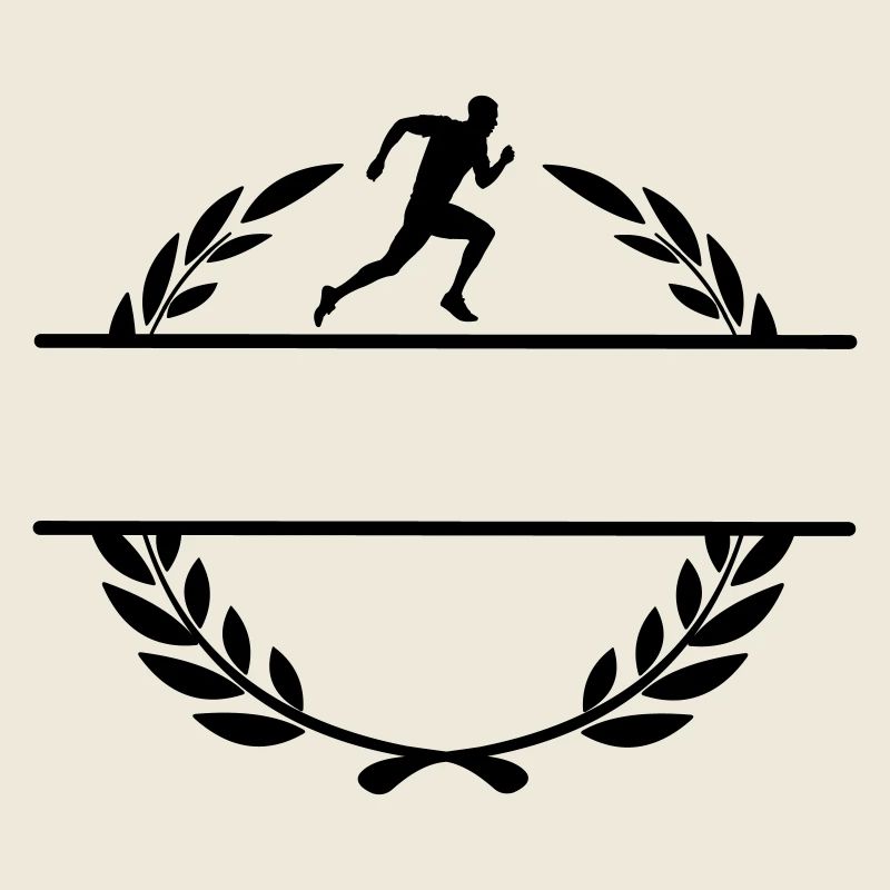 Läufer im Lorbeerkranz