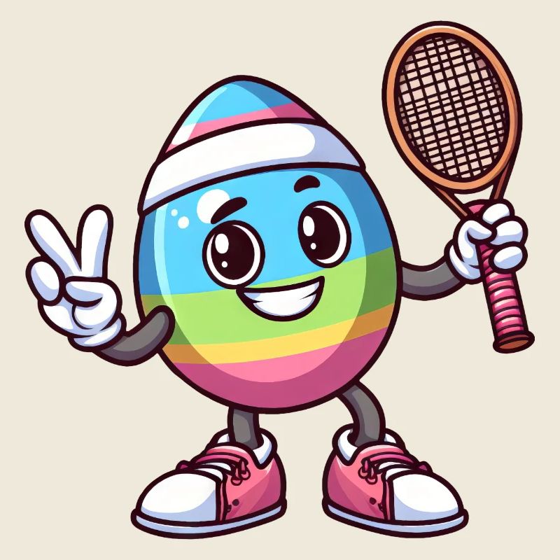 Easter Egg Easter Egg Tennis Tennis Player