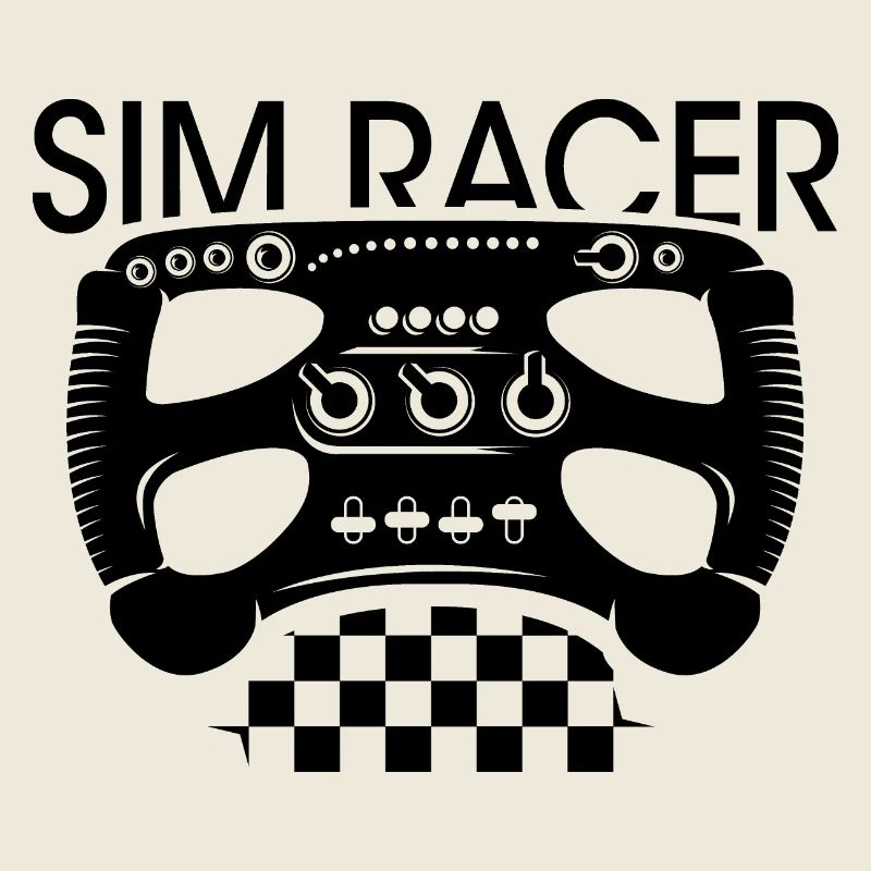 Volant Simracer drapeau à damier jeu formule de course