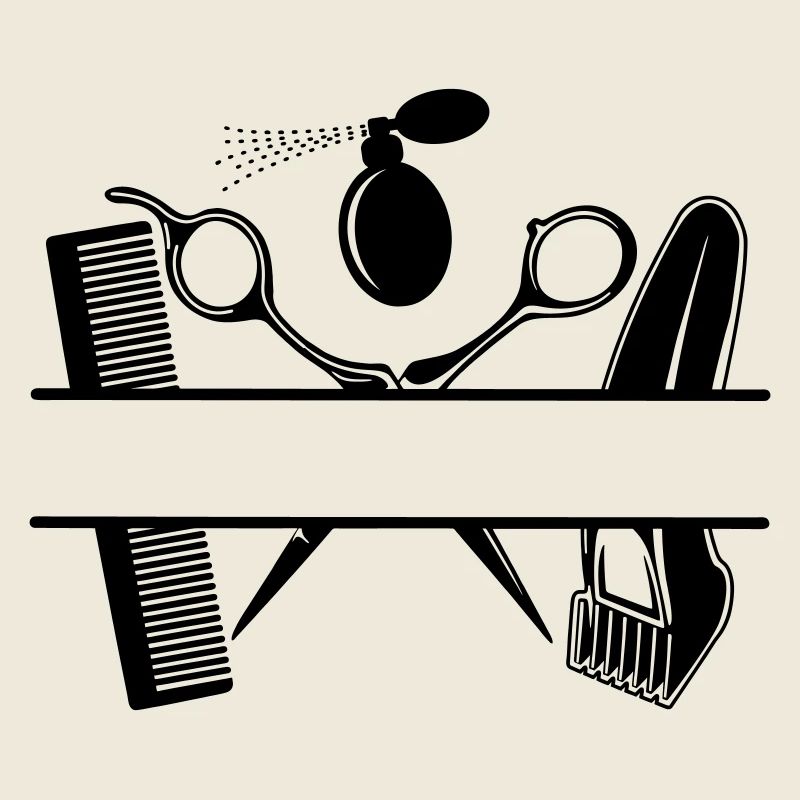 Coiffeurs attributs texte bannière