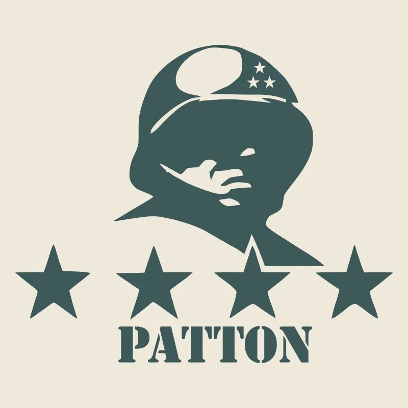 Ikonische General Patton Silhouette mit Sternen