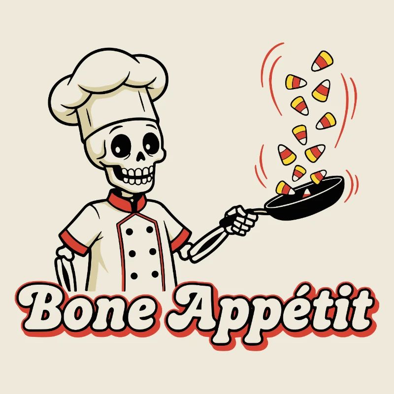 Skull Chef with Candy Snake Design