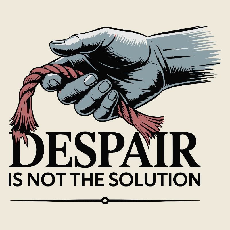 Main résistante tenant une corde effilochée