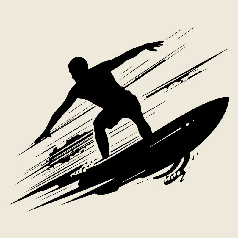 Surfing Art Surfer Illustration