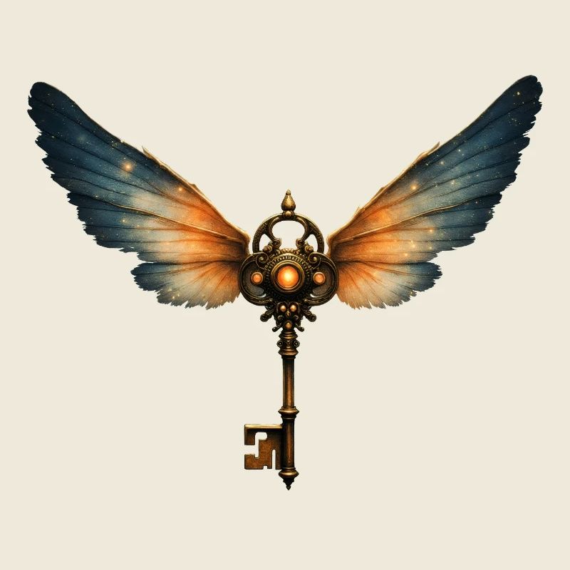 Clé ailée Steampunk