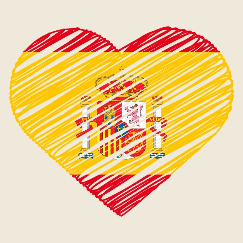Spanien Herz Shirt Flagge Liebe Spanien Geschenk