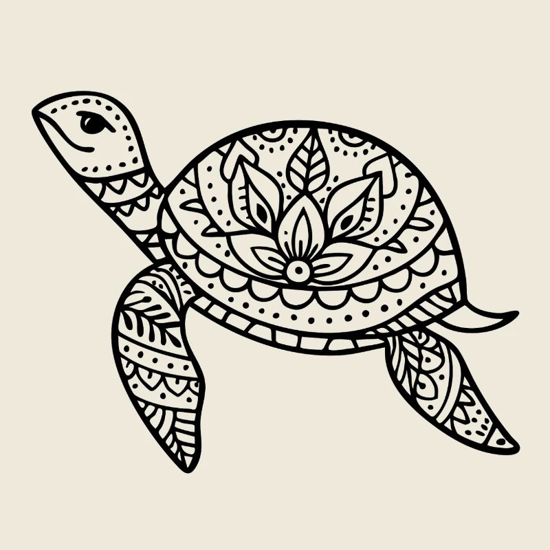 Boho turtle sea illustration Boho style