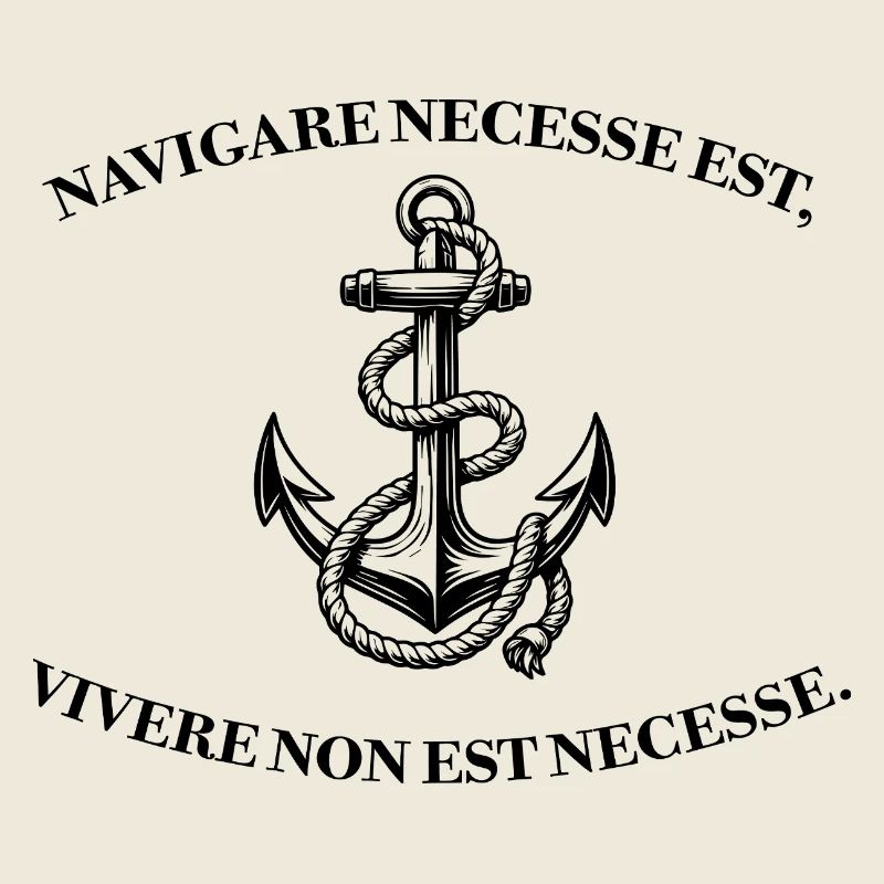 Latin quote : navigare necesse est, vivere non est