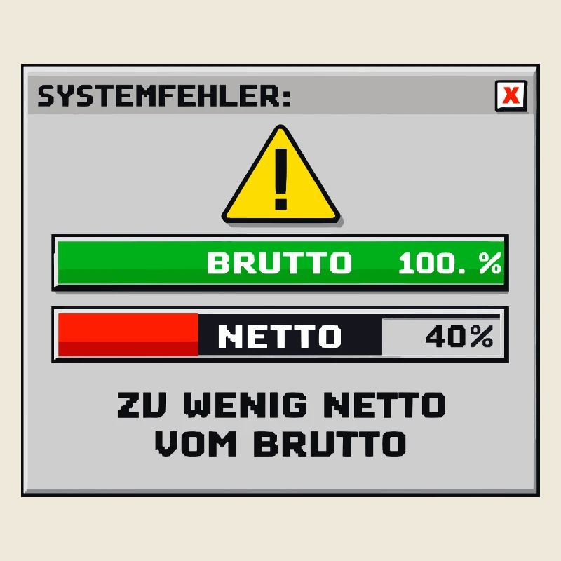 Erreur système trop faible nette de brut