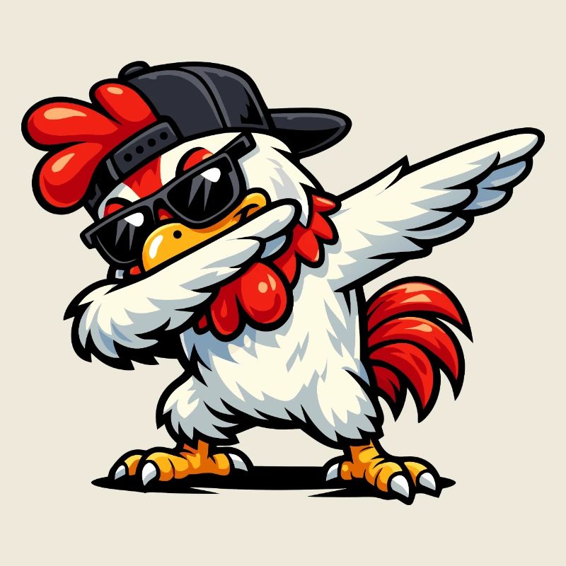 Dabbing Rooster
