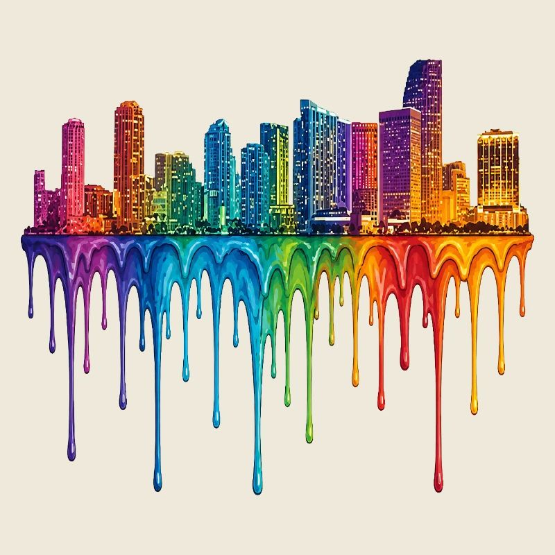 Miami Florida Dripping Art