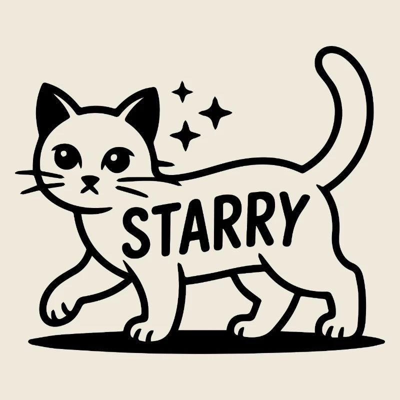 Mystic Cat Starry Starry Sky Magic